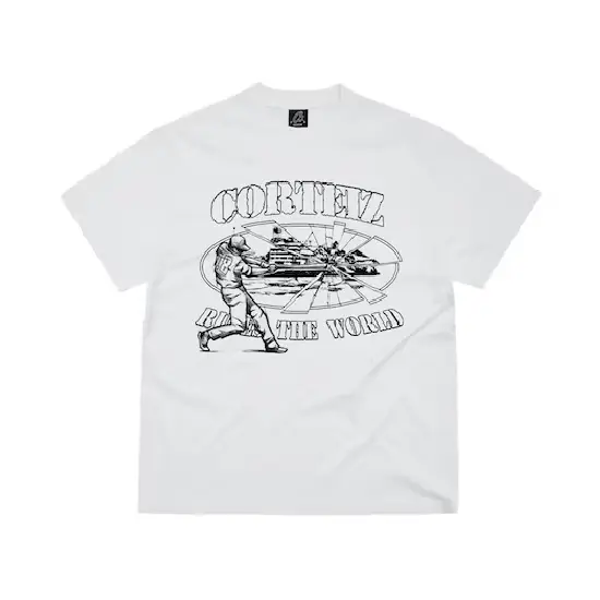 Corteiz Baseball Alcatraz T-Shirt White Corteiz Baseball Alcatraz T-Shirt White
