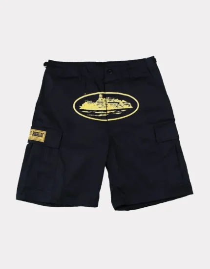 Corteiz Guerillaz 21 Shorts Schwarz/Gelb