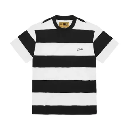 Corteiz Striped T-Shirt Black Corteiz T-Shirt is more than just a wardrobe staple; it’s a testament to minimalist elegance and unparalleled comfort. Crafted with the finest materials and attention to detail, each shirt exudes effortless sophistication. From its impeccably tailored fit to its understated yet stylish design, the T-shirt effortlessly elevates any ensemble. Whether dressed up with a blazer or worn casually with jeans, it’s the perfect embodiment of versatility and refinement. With a range of classic colors and subtle embellishments, this shirt is a timeless addition to any modern wardrobe, embodying the essence of understated luxury and impeccable craftsmanship. Specifications: Unisex T-Shirt 100% Cotton Logo Embroidery Short Sleeve Machine wash Washed vintage effect